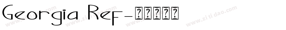 Georgia Ref字体转换